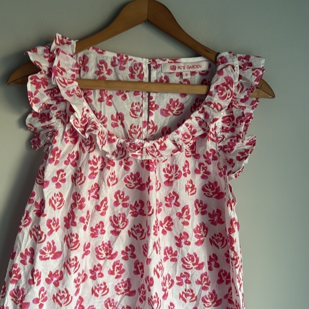 Ro’s Garden Ruffle blouse Small - Picture 3 of 10